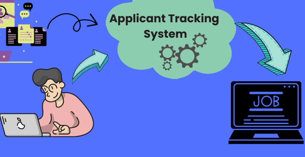 Applicant tracking system (ATS) at work on a computer